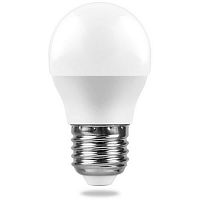 Лампа светодиодная Feron LB-550 G45 Шар E27 220В 9Вт 840Лм 4000К 45х82мм картинка 